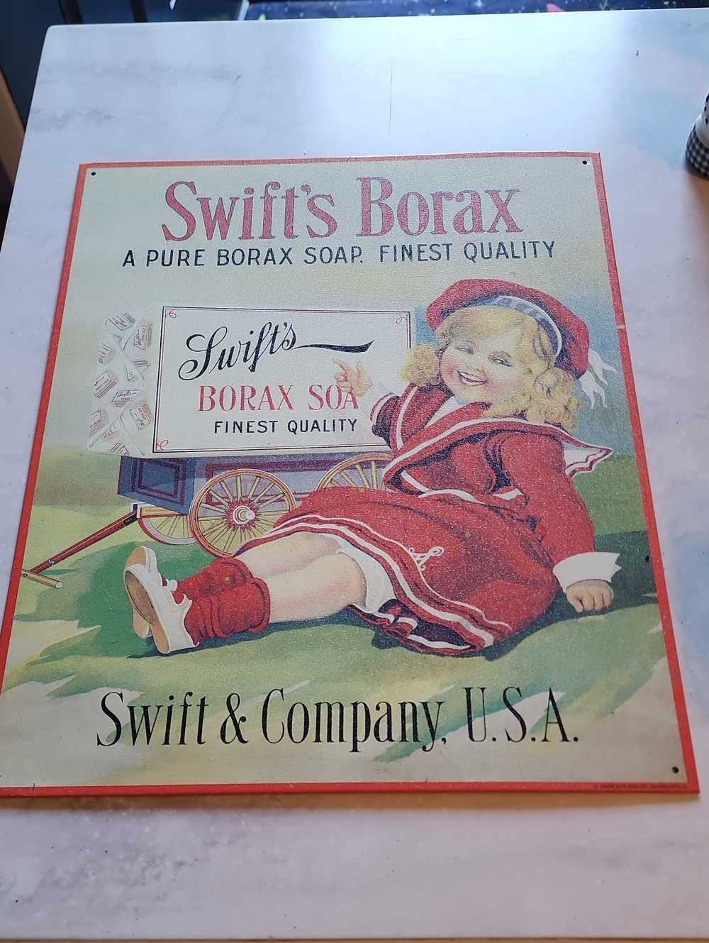 Swift's Borax Vintage Style Red Wall Art - Swift & Company